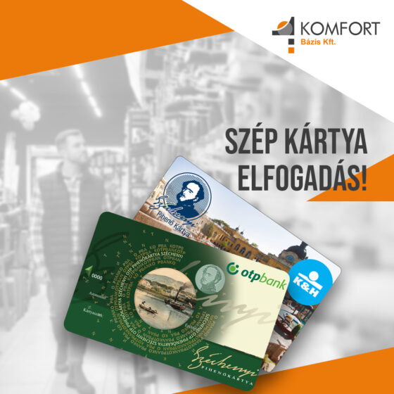 OTP és K&H SZÉP kártyával is vásárolhatsz üzleteinkben! 💳