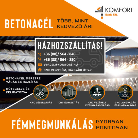 🏗️ Betonacél, fémmegmunkálás, precizitás – minden egy helyen a Komfort-nál! 🔧✨