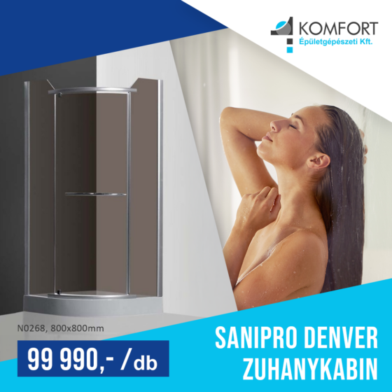 🚿 Modern megjelenés – Sanipro Denver zuhanykabin most készletről! 🚿