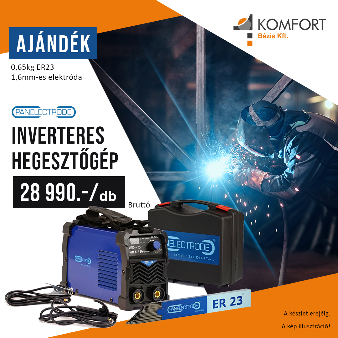 🔥 Inverteres hegesztőgép MMA 120 D VRD 🔥