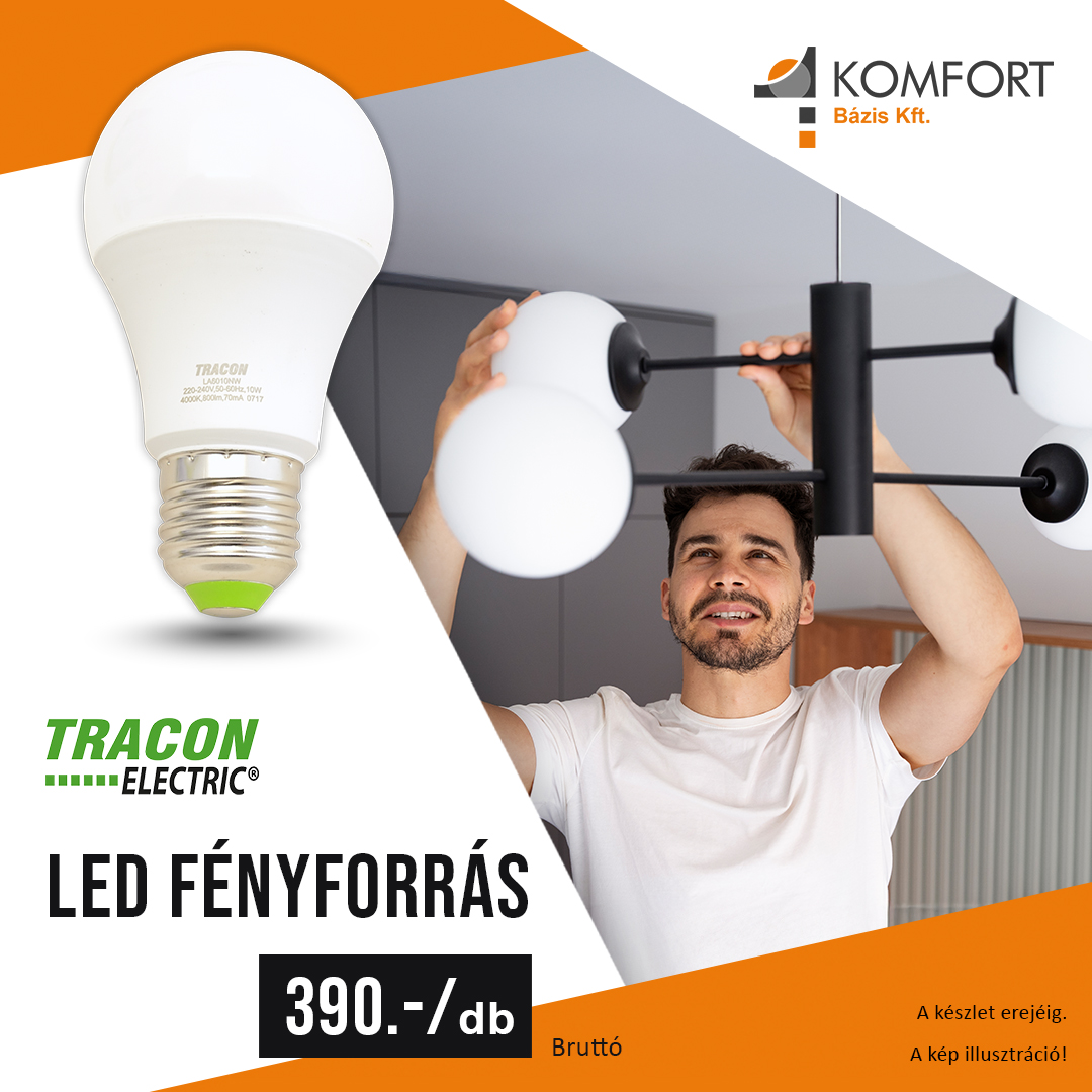 💡 Tracon LED fényforrás LA6010NW Energiatakarékos megoldás a mindennapokra!