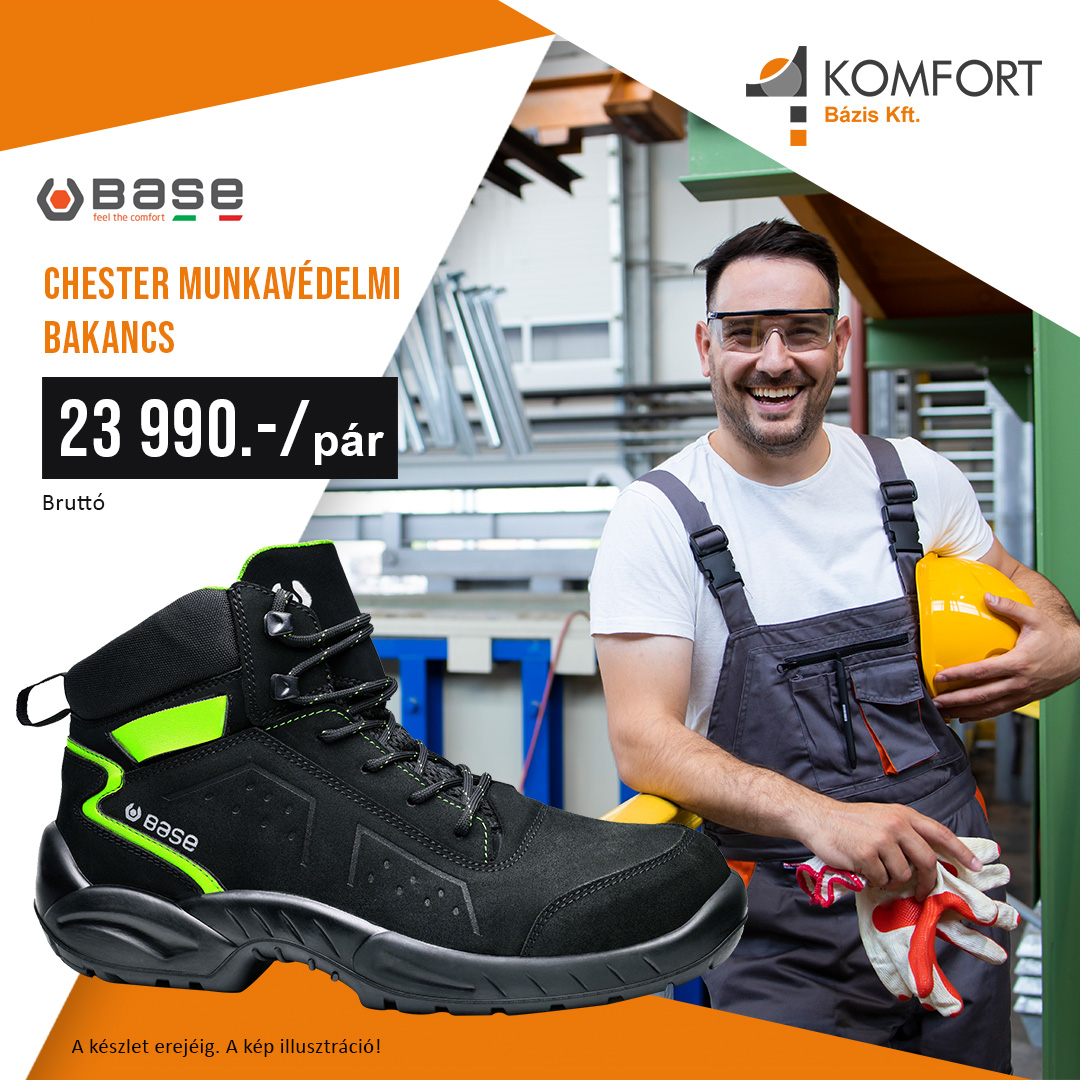 BASE CHESTER – a bakancs, ami minden terepen helytáll! 👷‍♂️