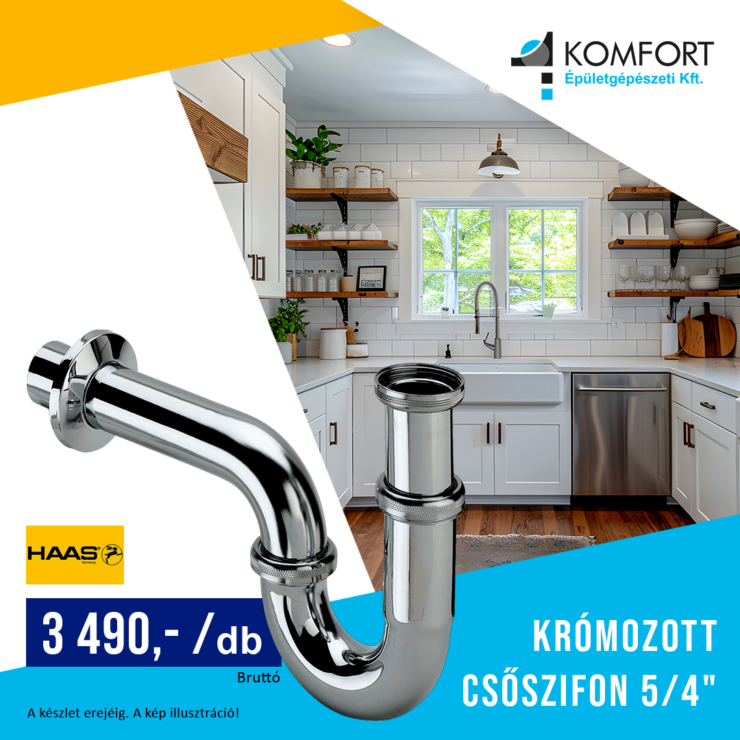 ✨ Egyszerű megoldás, elegáns kivitel – Haas krómozott csőszifon! ✨
