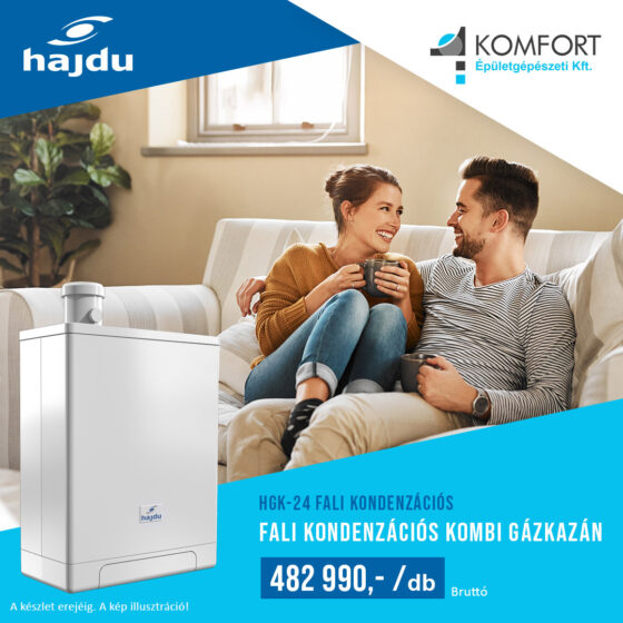 🔥 Megbízható fűtés és melegvíz – HAJDU HGK-24 kondenzációs gázkazán! 🔥