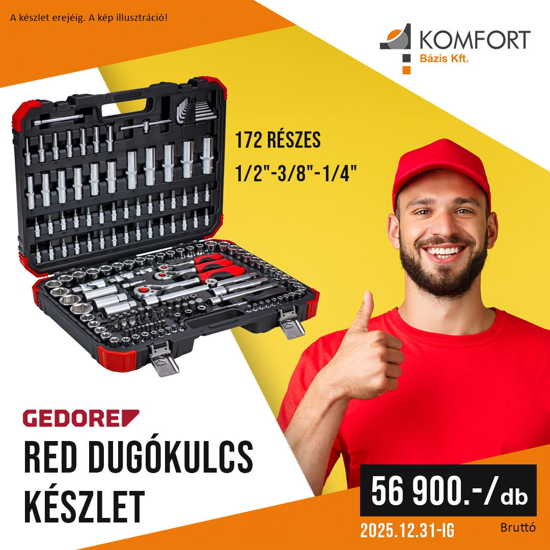🔥 GEDORE Red 172 részes dugókulcs készlet – brutális ár, prémium minőség! 🔥