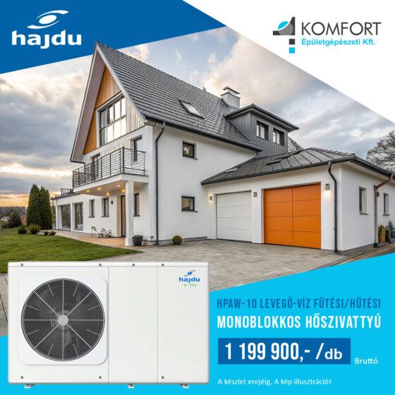🔹 HAJDU HPAW-10 NE hőszivattyú – a modern otthon szíve! 🔹