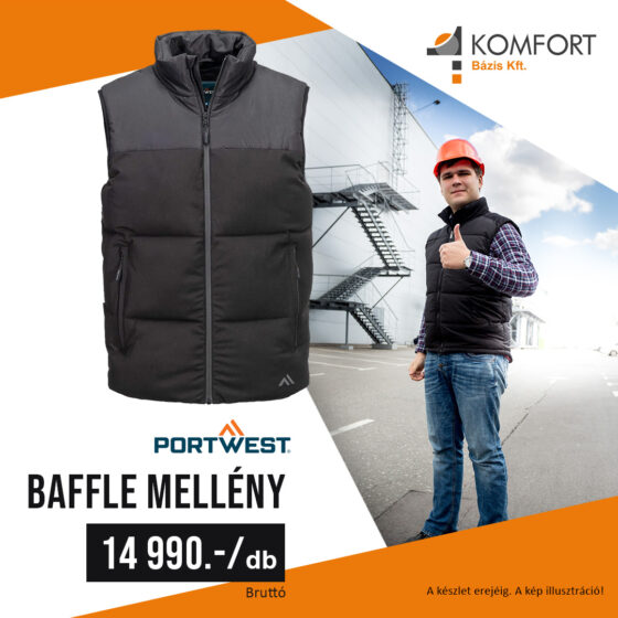 🧥 Portwest Baffle mellény – stílus és kényelem munkában is! 💪