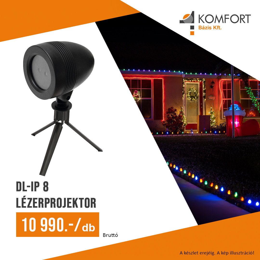 ✨ DL-IP 8 Lézerprojektor – fényjáték egyetlen gombnyomásra! ✨