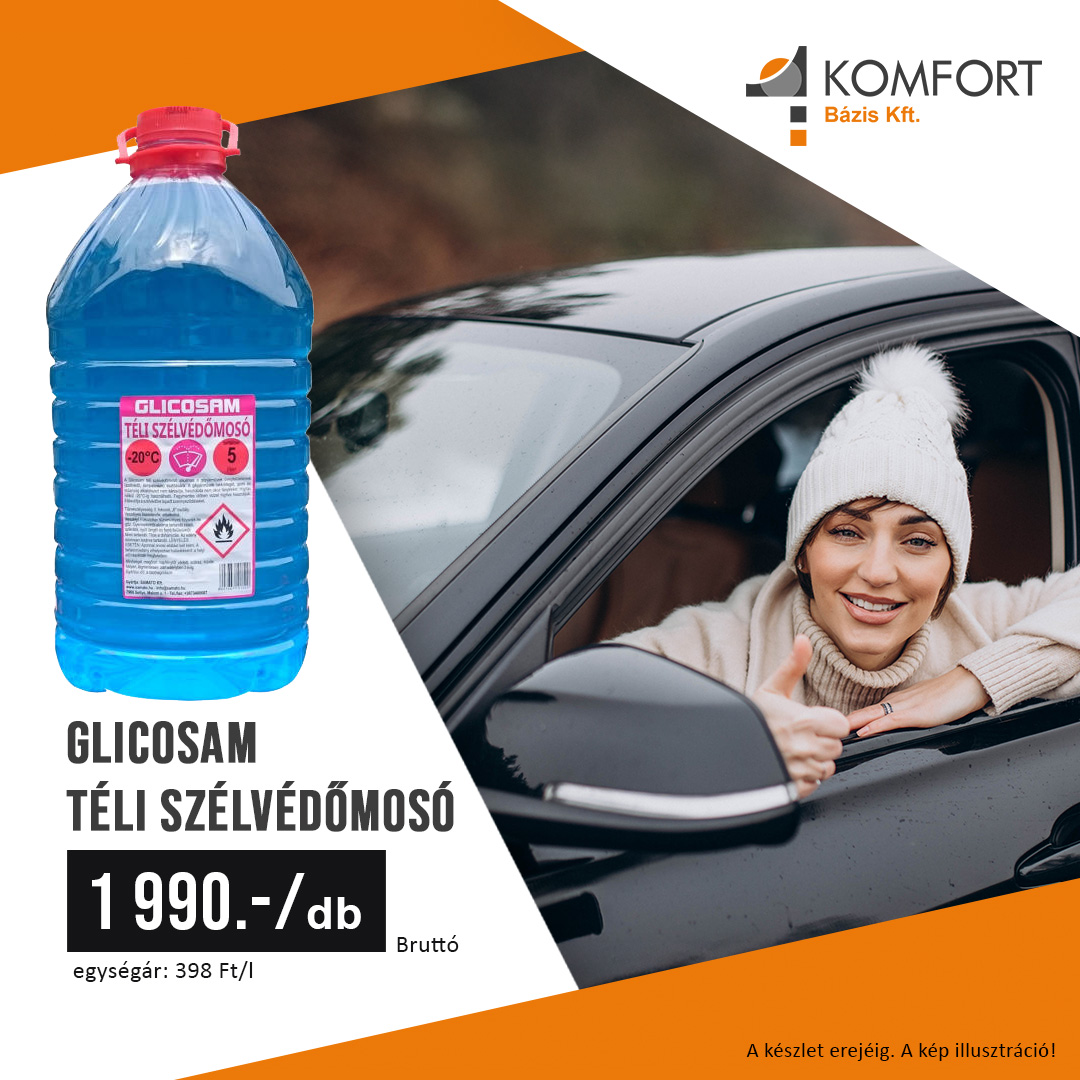 ❄️ Glicosam téli szélvédőmosó – most csak 1 990 Ft! ❄️