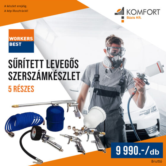🔧 Workers Best – Sűrített levegős szerszámkészlet (5 részes) 🔧