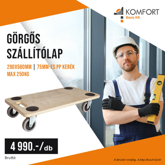 🛠 Görgős szállítólap – erős, praktikus, sokoldalú! 🛠