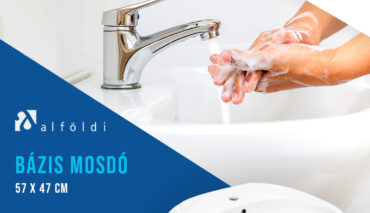 🚿✨ Letisztult forma, praktikus méret – Bázis mosdó 57×47 cm ✨🚿