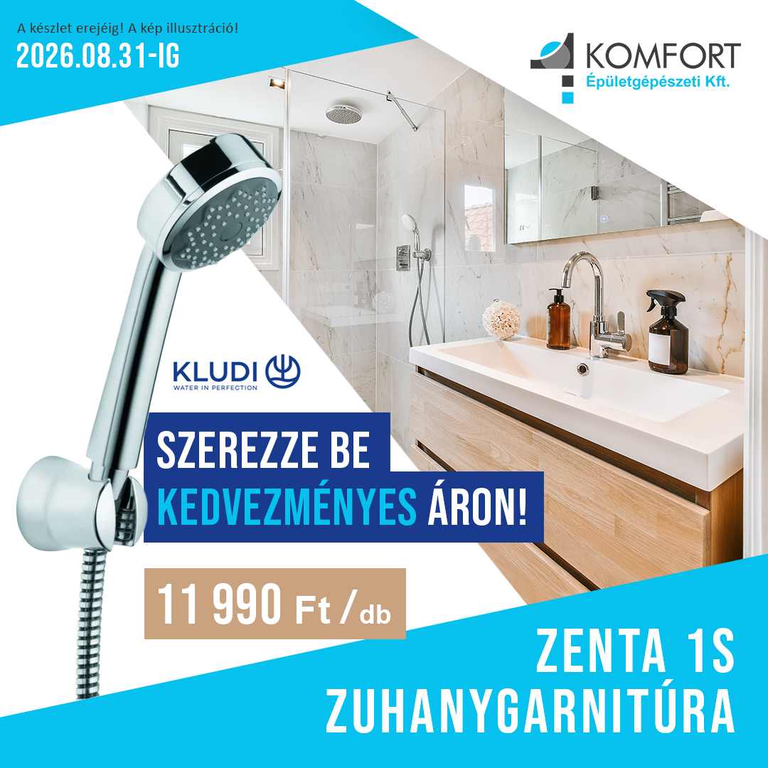 🚿 KLUDI Zenta 1S zuhanygarnitúra – most különösen kedvező áron!
