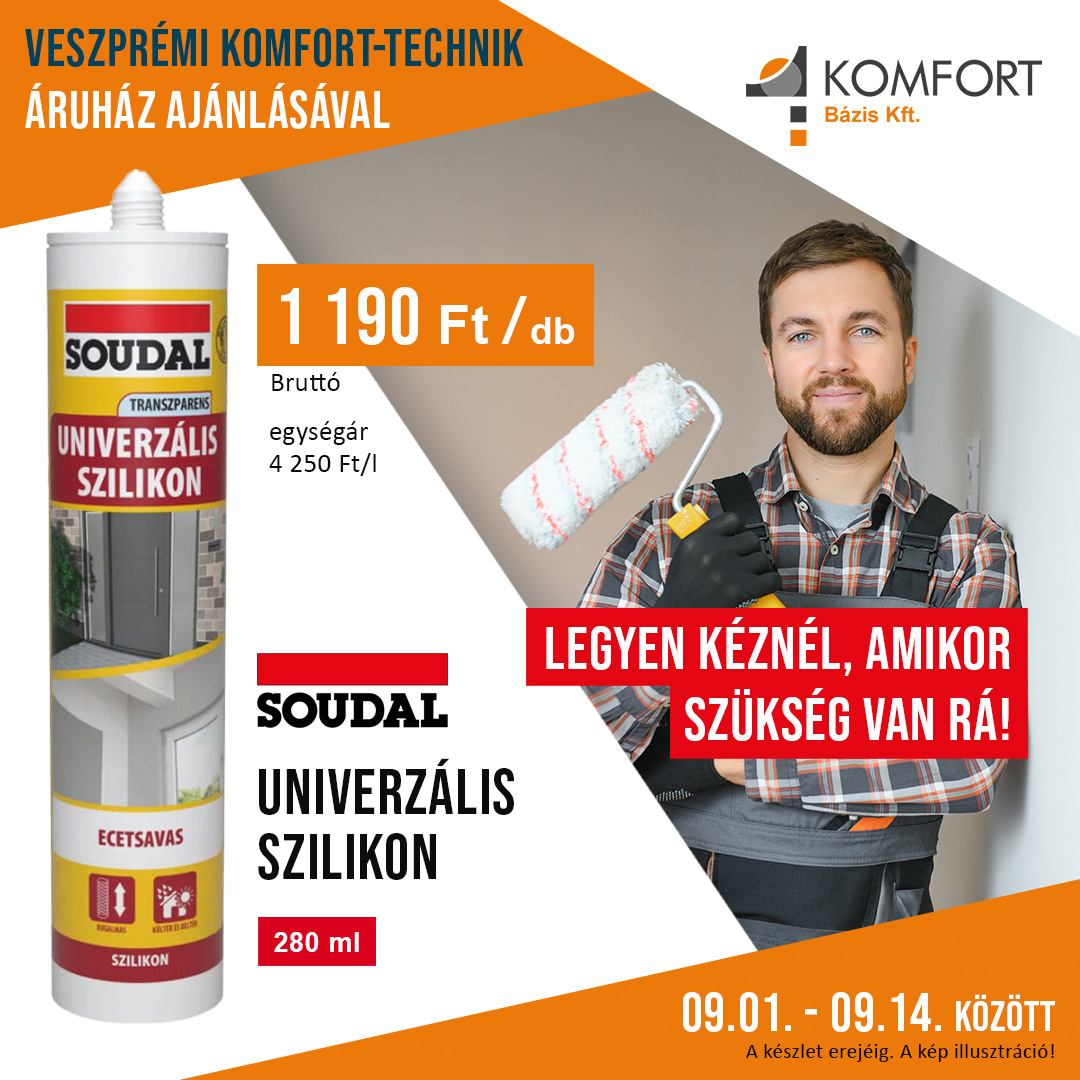 🔧 UNIVERZÁLIS SZILIKON, SOKFÉLE FELADATHOZ!