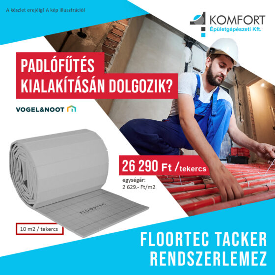 🔥 FLOORTEC Tacker rendszerlemez – praktikus megoldás padlófűtéshez!