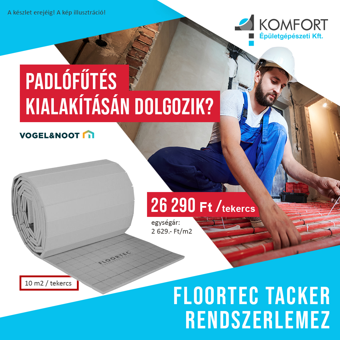 🔥 FLOORTEC Tacker rendszerlemez – praktikus megoldás padlófűtéshez!