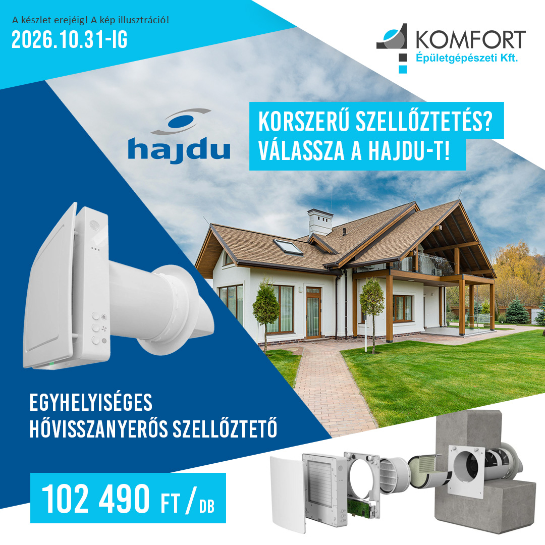 🌬️ FRISS LEVEGŐ, KORSZERŰ SZELLŐZTETÉS – HAJDU AIR HR60!