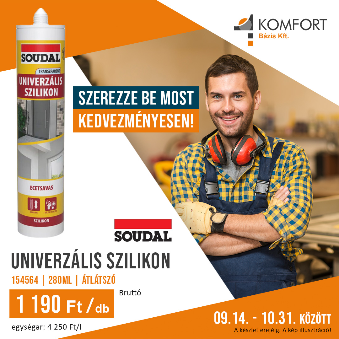 🛠️ SOUDAL Univerzális szilikon – praktikus segítség a szereléshez!