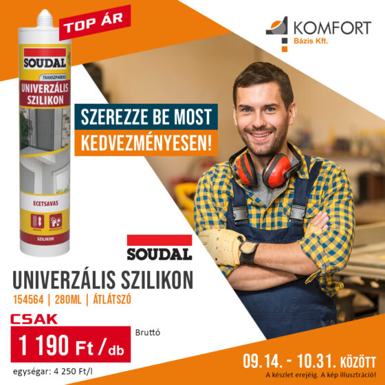 🛠️ SOUDAL Univerzális szilikon – praktikus segítség a szereléshez!