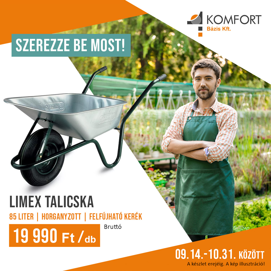 🛠️ KÖNNYÍTSE MEG A KERTI ÉS ÉPÍTKEZÉSI MUNKÁT! – LIMEX TALICSKA